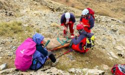 هشت ساعت تلاش برای نجات یک کوهنورد در کوه های کنگان